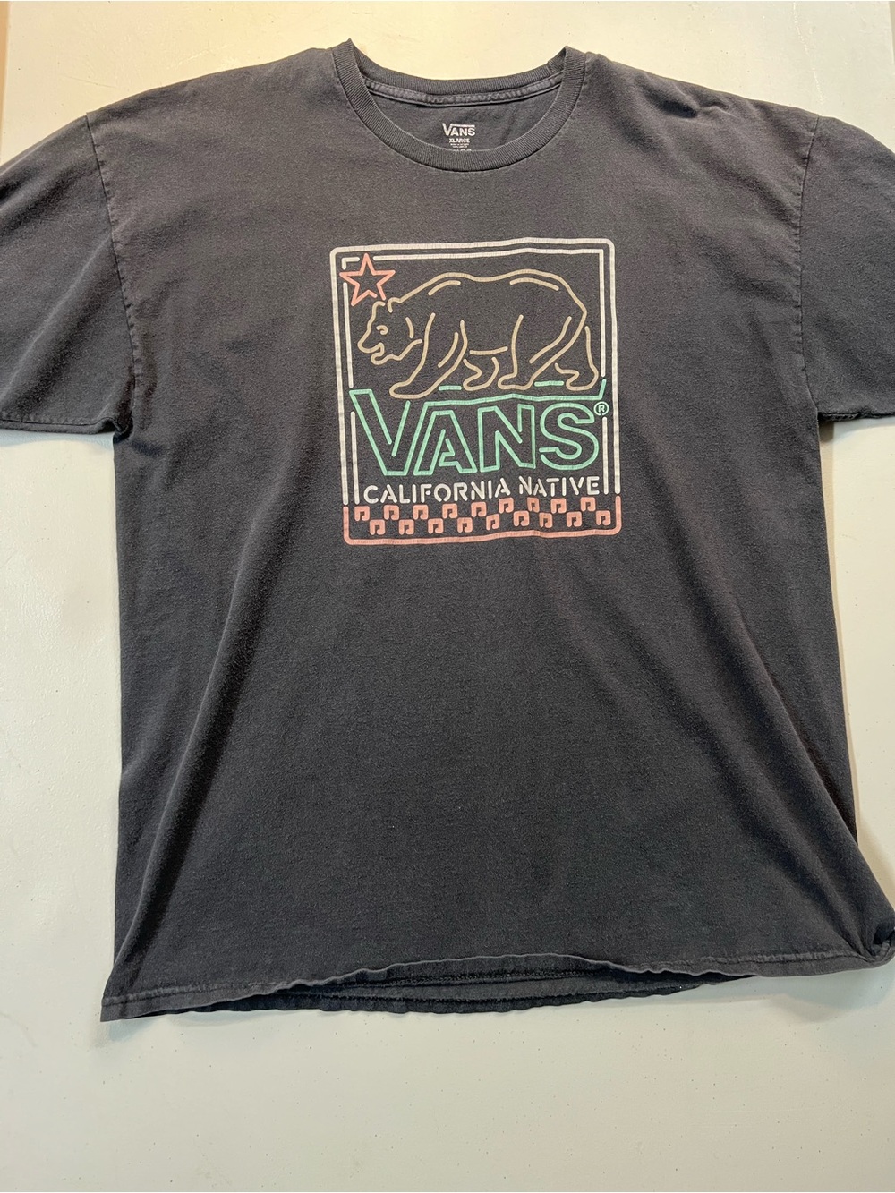 Vans California Native Graphic T-Shirt Black XL Skate Surf Tee